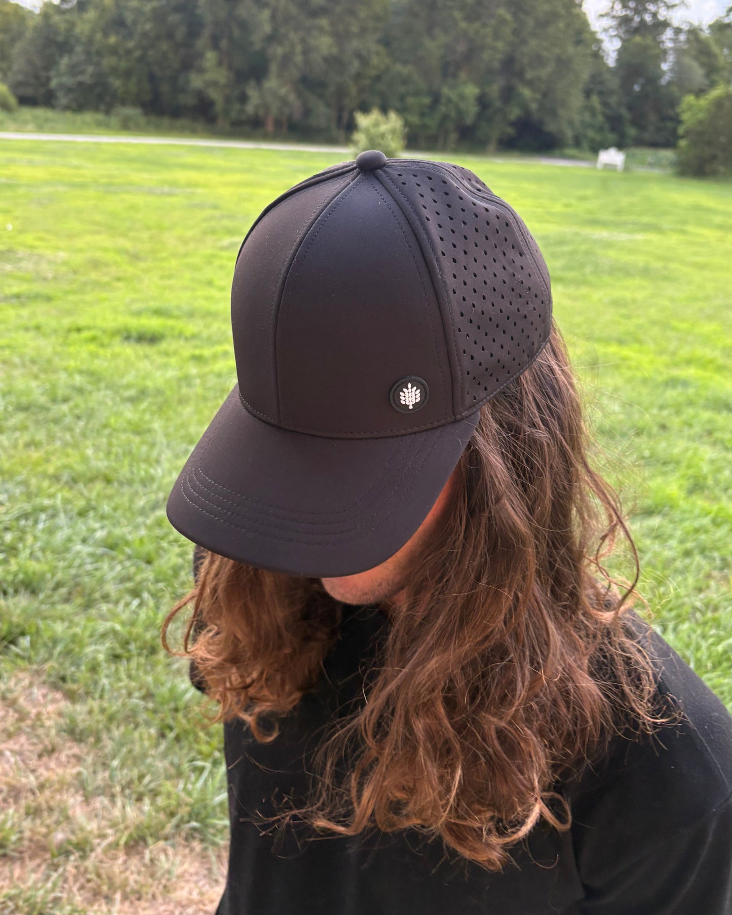 Black Performance Snapback Hat