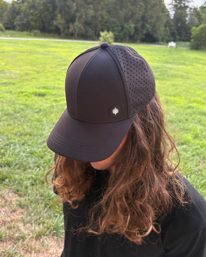 Black Performance Snapback Hat