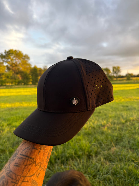 Black Performance Snapback Hat
